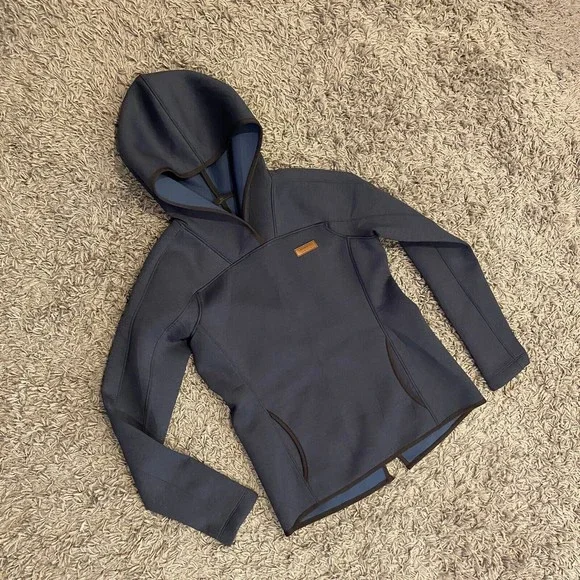 Obermeyer Women’s Lila Fleece Pullover Hooded Pockets Blue Size S EUC - Picture 4 of 12